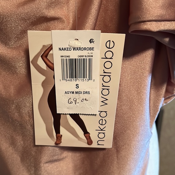 Naked Wardrobe asymmetrical maxi satin dress - Picture 5 of 5